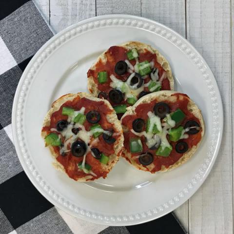 pizza bites on a plate