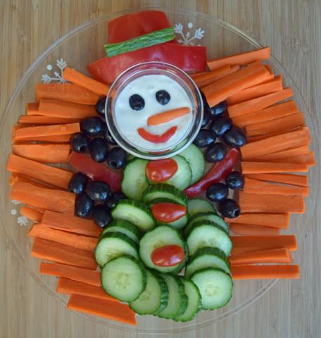 vegetable snowman