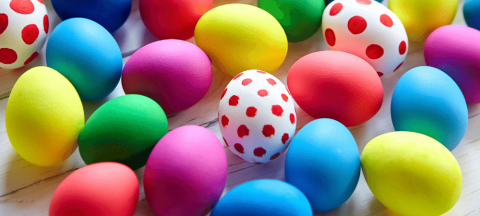 variety of colored Easter Eggs