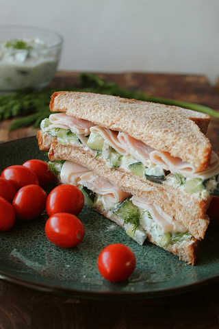 Turkey and Cucumber Sandwich
